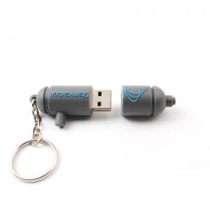 China 2.0 3.0 Personalised 15MB/S Soft PVC Customized Usb Drives With Keyring supplier