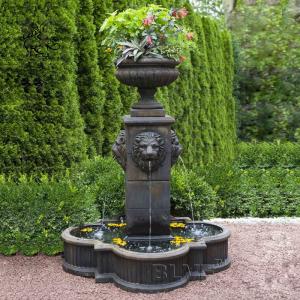 Bronze Garden Flowerpot Fountain Brass Metal Lion Head Water Fountain ome Decoration Large Outdoor