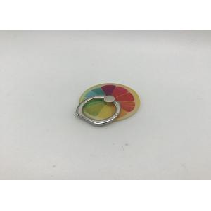 Cute Custom Size Metal Ring Stand , Sticky Cell Phone Grip Stand For Desk