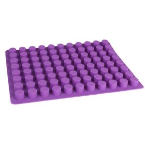China 88 Holes Silica Gel Ice Cube Molds Purple Baking Chocolate Molds supplier