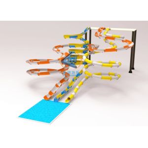 China Commercial Swirly Water Slide Outdoor Spiral Slide Funny Low Maintenance For Leisure wholesale