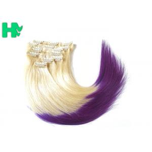 China Fashion Womens Synthetic Clip In Hair Extensions Mixed Color Hair Wave supplier