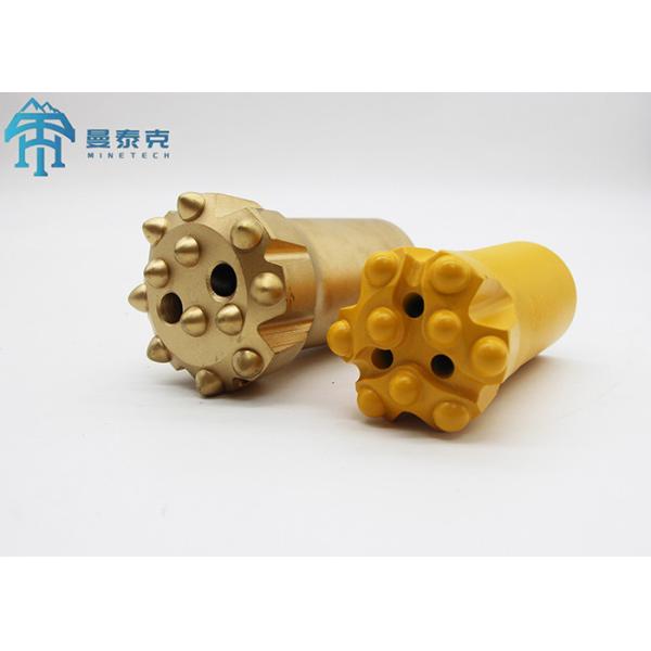 Spherical Thread Button Bit with 3 Flushing Holes for Mining and Quarrying CNC Milling and Heat Treatment Process