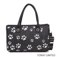 China  				Paws Printing Leather Knitting Dog Carriers Pet Products Shoulder Bag 	         on sale