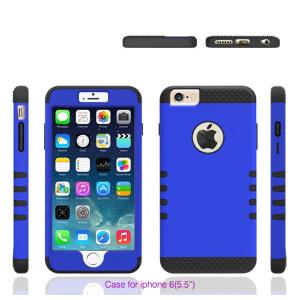 3 in 1 Hybrid Shockproof  combo case for iphone 6 plus 5.5"