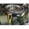 China Durable Stainless Steel Cookwares , Round Roll Top Chafing Dish Stand with Golden Plated Hollow Steel Legs wholesale