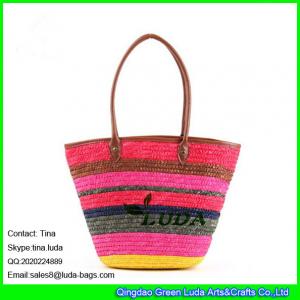 LUDA colorful beach necessary hawaii wheat straw playmates straw bag