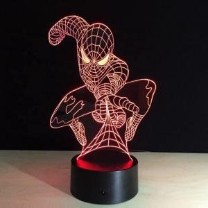 Customized Movie Character 3D Figure Made Model Toy Led Night Light OEM Spider Man Light Toy Manufacturer