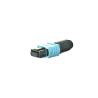China Mini 36mm MPO Connector OM3 Multi-mode fiber round boot Aqua Fiber Optic Connector wholesale