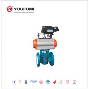 China Pneumatic PFA Lined Plug Valve DIN Standard Casting material With Light Torque supplier
