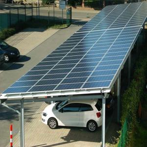 China 10deg HDG Steel Solar Panel Racking System For Parking Lot supplier