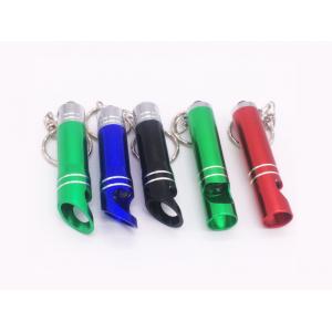Custom cheap personalized promotion anodized aluminum keychain flashlight led beer bottle opener key ring