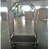 Bright Luggage Cart Hotel Display Stand With Hooks / Luggage Cart Hotel Luggage