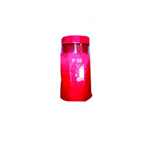 Polyester Safety Protection Products Cylindrical Fire Extinguisher Cover Red Color