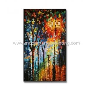 Hand Painted Thick Palette Knife Oil Paintings Canvas For Interior Decoration