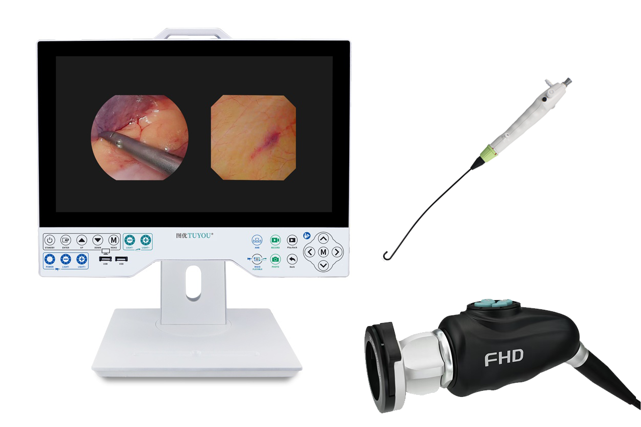 China Système de caméra d'endoscopie Full HD tout-en-un 15'' avec source de lumière LED intégrée pour les applications chirurgicales ORL et urologiques wholesale