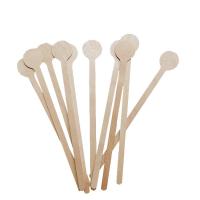 Wooden Round Biodegradable Cutlery Coffee Stirrer Sustainable