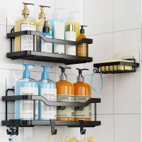 Rustproof No Drilling 3 Pack Stainless Steel Shower Caddy with Soap Holder for Kitchen and Bathroom