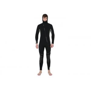 Triathlon Mens Full Wetsuit With Hood , Silk Print Logo Neoprene Diving Suit 