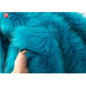 China Knitted Faux Fur Craft Fabric Squares Turquoise Fur Light Blue 58-60 Inch supplier