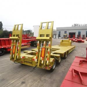 China Yellow Tipper Truck Semi Trailer Dump Truck Trailer 45 Feet Semi Low Bed Trailer supplier