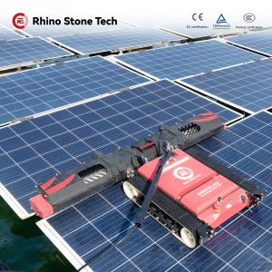 China Clean PV Panels Tools Machine Solar Panel Cleaning Robot with Lithium Battery for PV Module Commercial & Industrial Solar Farm wholesale