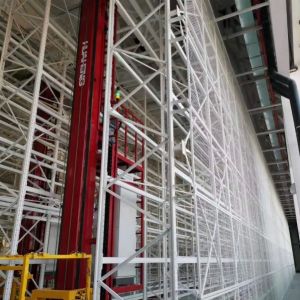 China Accuracy 1mm Pallet Stacker Auto Electric Warehouse Automated Stacker Crane wholesale