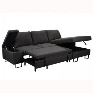 high class brand big Cheap price Furniture Factory fabric 2P with Extendable bed chaise with storage Living Room Sofa