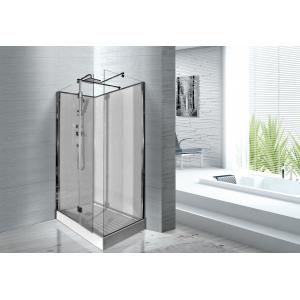 China 1200 x 800 x 2200 Rectangular Shower Cabins White ABS Tray Chrome Profiles supplier