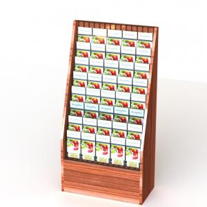 China 11 Tiered Literature Floor Stand MDF And Metal Display Rack For Brochures Holder supplier