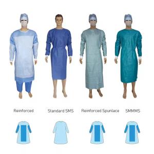 Reinforced Sterile Medical Disposable Isolation Gowns PP PE  Level 1234