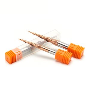 China 55HRC Carving Bit  TiAIN Coating Engraving Machine Meta End Mill wholesale