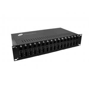 2U Rack Mount Media Converter Chassis Dual Power Supply