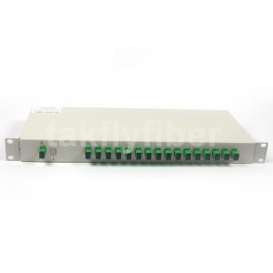 FTTH Rack Mount Fiber Optic 1x32 PLC Splitter SC APC Connector