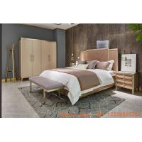 China Villa house interior design furniture by High end Luxury nice wood bedroom furniture set with New classic wardrobe on sale