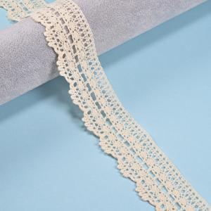 China Embroidery Bridal Wedding Cotton Lace Trim Milk Shreds White supplier