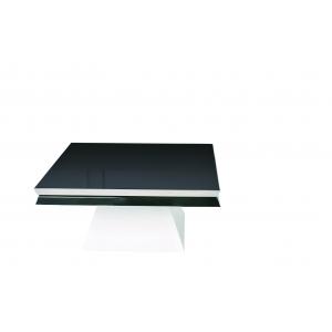 China Counter Height Black Glass Top Long Modern Square Coffee Tables and Tea Tables supplier