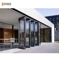 China Waterproof Aluminium Folding Doors Thermal Break Bifold Exterior Patio Accordion Door on sale