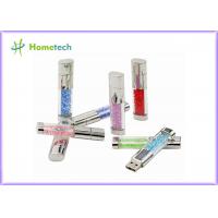 China Fashion USB 2.0 Flash Pen Drive , Crystal Heart USB Flash Drive Diamond Memory Stick on sale