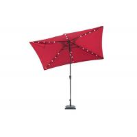 China Charming Garden UV Beach Umbrella Led Lights Polyester Fabric Aluminum Shaft on sale