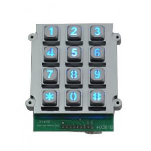 China Die casting vandal proof industrial backlight dot matrix USB 12 key keypad supplier