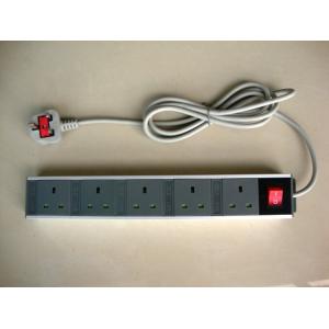 5 Outlet European Power Strip With Extension Cords , Flat Plug Power Strip 250V