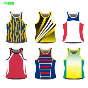 Full Sublimation Print BSCI Athletic Teamwear Womens Running Singlet For Marathon