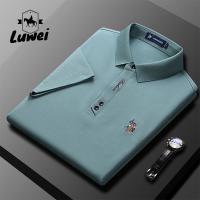 China Sublimated Cotton Polo T Shirts Men Knitted Sport Blank Fabric Shirts on sale