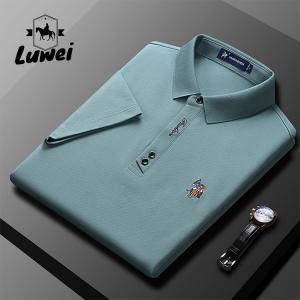 China Sublimated Cotton Polo T Shirts Men Knitted Sport Blank Fabric Shirts supplier