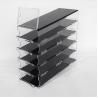 China Slanted Acrylic Makeup Rack for Cosmetics Compartment Plexiglass Lipstick Display Stand wholesale