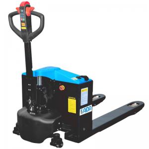 China Hydraulic Portable Electric Pallet Jack Forklift Truck 2 Ton With Wheel supplier