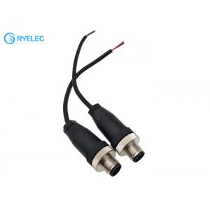 China M12 4Pin Screw Type Aviation Connector Male Power Cable For Rear View Camera CCTV System supplier