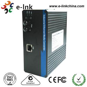 China Multimode Industrial Ethernet Media Converter Switch Din Rail Mount ST Connector supplier