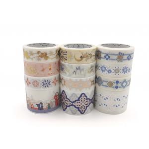 China Japanese Paper Tape Roll Simple Dreamy Hollow Lace Adhesive Washi Tape Stickers For Diary DIY Decorative supplier